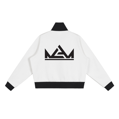 LA Stripe Fleece Cropped Track Jacket