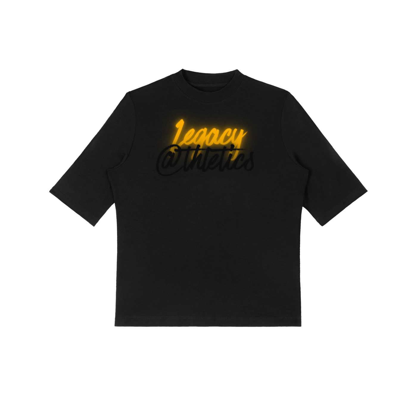 LA "Glow Up" Mock Neck Short Sleeve T-Shirt